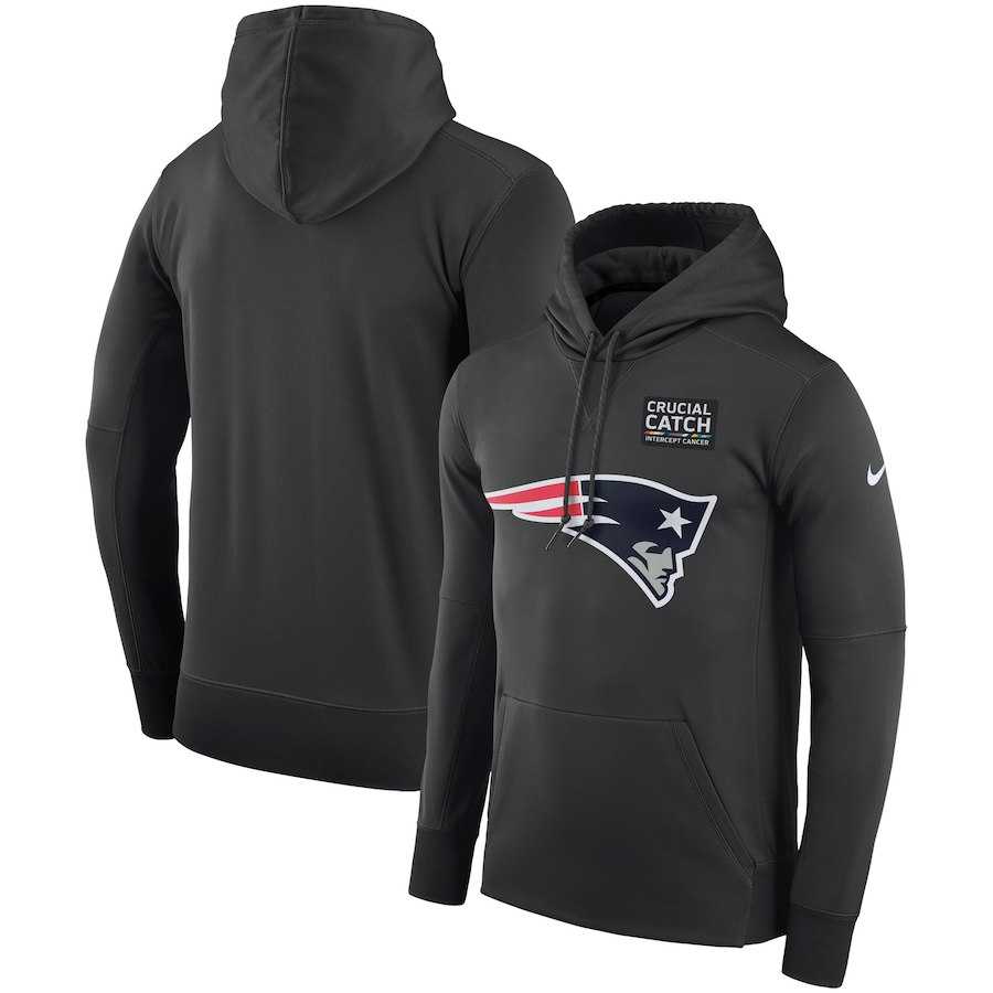 Men's New England Patriots Anthracite Nike Crucial Catch Performance Hoodie,We sell and wholesale Men's New England Patriots Anthracite Nike Crucial Catch Performance Hoodie on line form chian!
